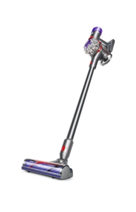 The Dyson V8 2023 in silver.