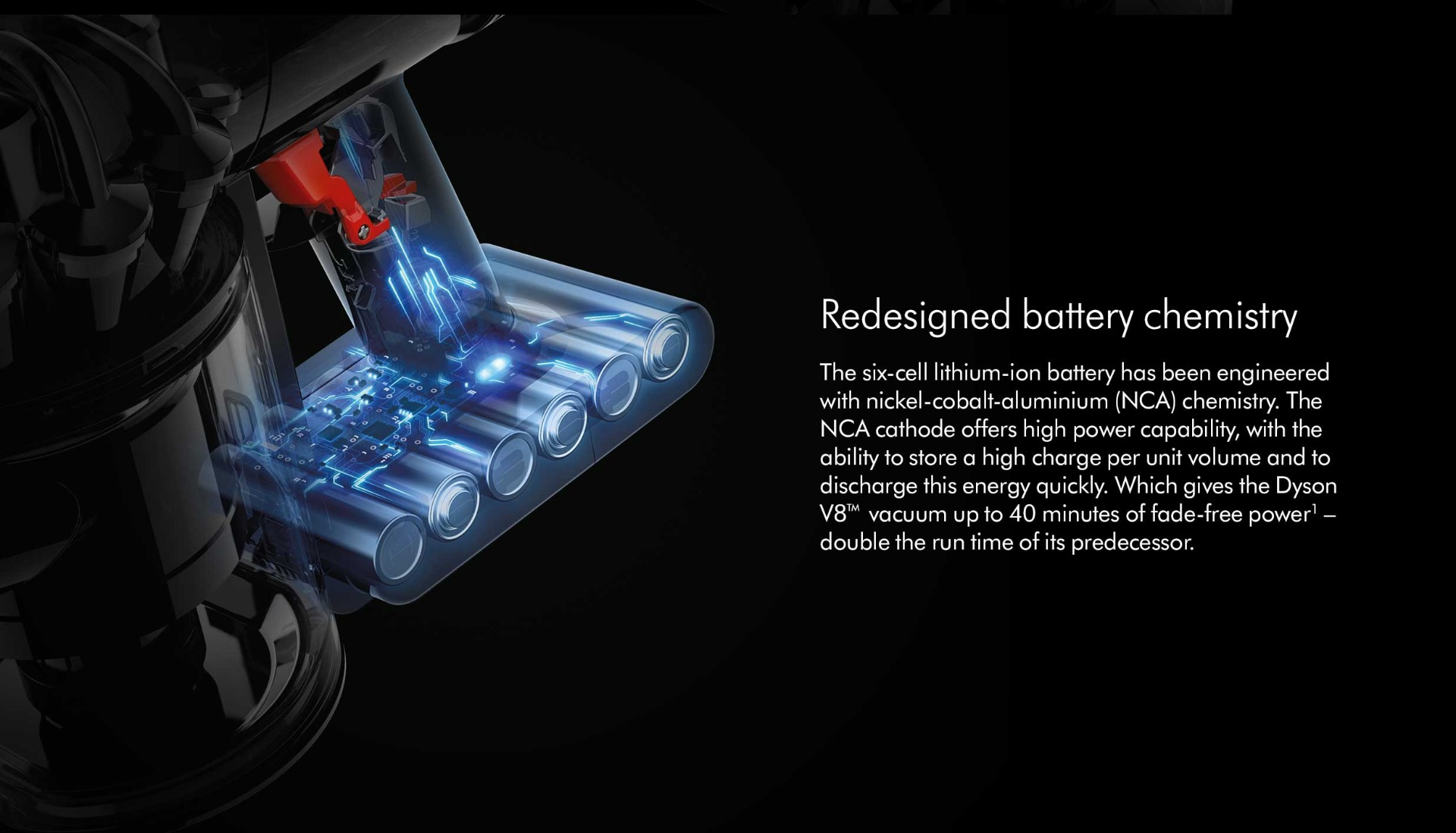 V8 Redesigned battery chemistry